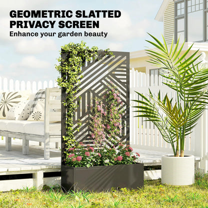 Metal Garden Bed for Garden with Trellis, Raised Garden Bed