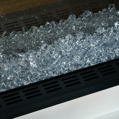 1000W/2000W Electric Fireplace w/ Surround, 92cm Freestanding Electric Fire w/ Remote Control, Overheat Protection, Timer, Eco Mode, White