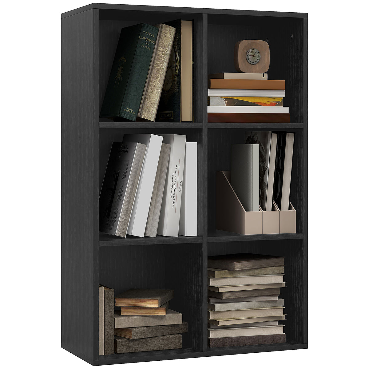 Cubic Cabinet Bookcase Storage Shelves for Home Office, Black