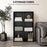 Cubic Cabinet Bookcase Storage Shelves for Home Office, Black