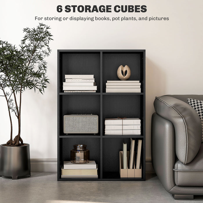 Cubic Cabinet Bookcase Storage Shelves for Home Office, Black