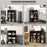 Cubic Cabinet Bookcase Storage Shelves for Home Office, Black