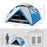 3-4 Man Camping Tent, Family Tent, 2000mm Waterproof, Portable with Bag, Quick Setup, Blue