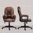 Executive Office Chair High Back Computer Chair with Armrests Brown