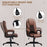 Executive Office Chair High Back Computer Chair with Armrests Brown