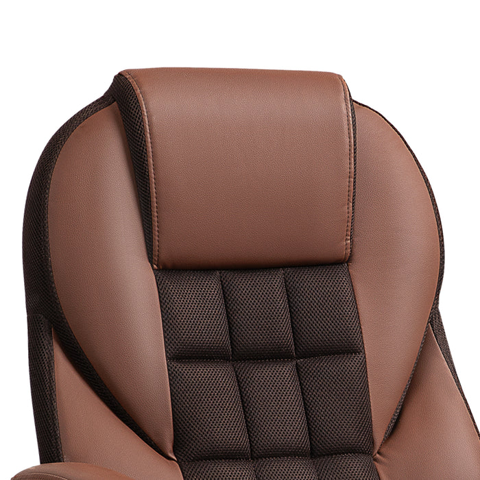 Executive Office Chair High Back Computer Chair with Armrests Brown