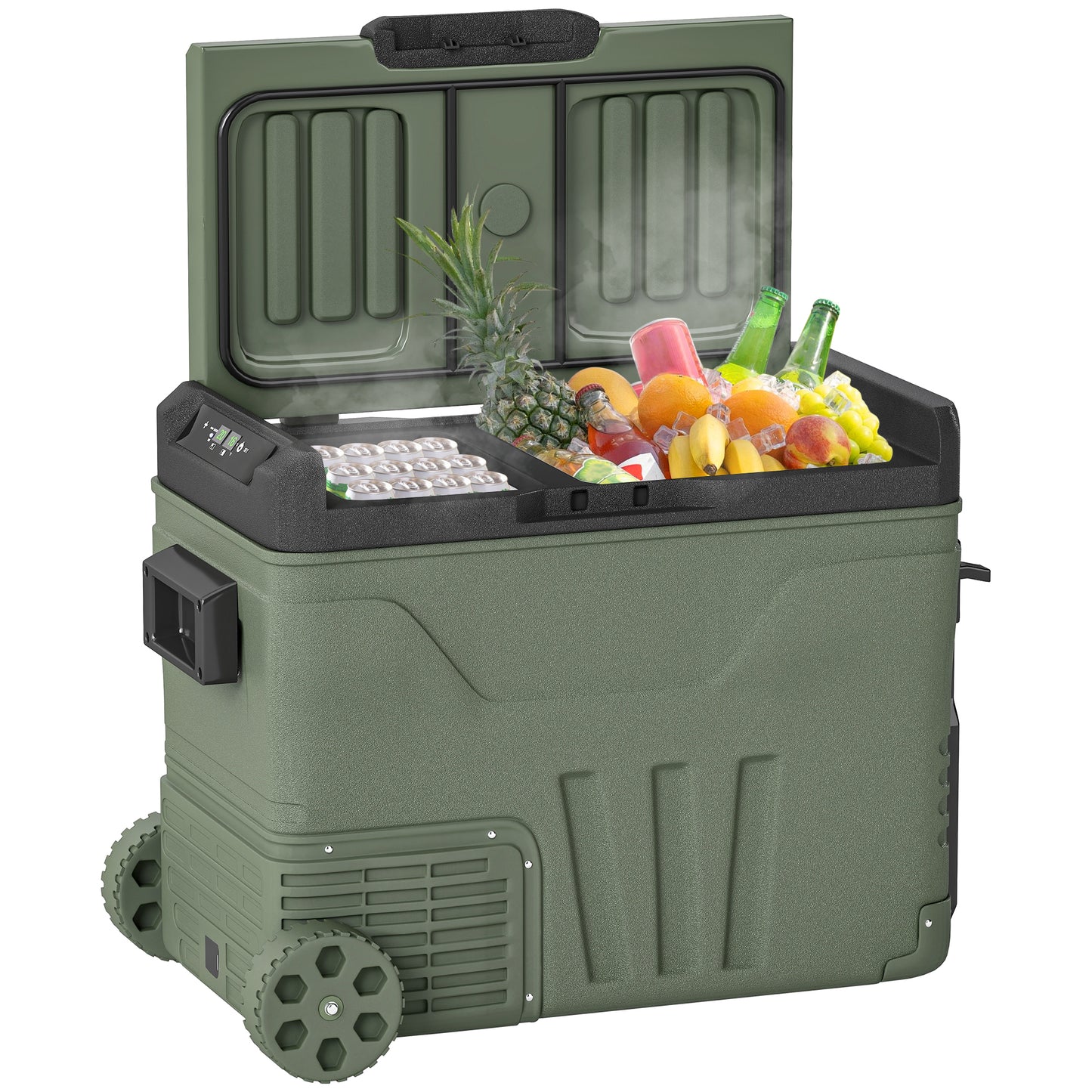 45L Camping Fridge Freezer Dual Zone Car Fridge, DC & AC, -20-20℃