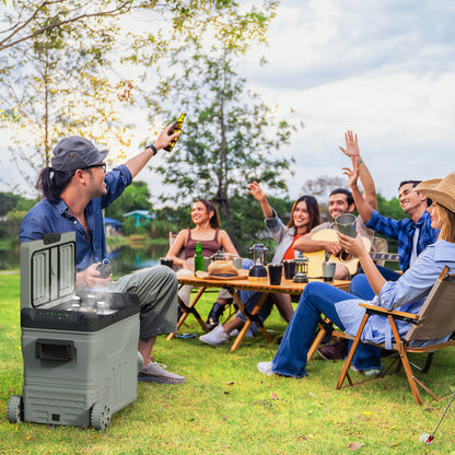 45L Camping Fridge Freezer Dual Zone Car Fridge, DC & AC, -20-20℃