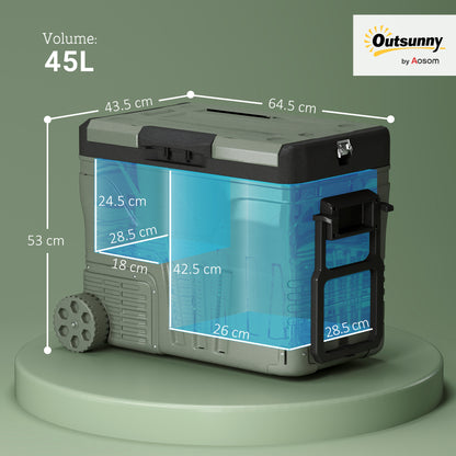 45L Camping Fridge Freezer Dual Zone Car Fridge, DC & AC, -20-20℃