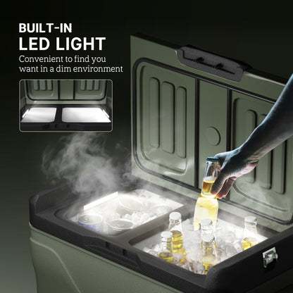 45L Camping Fridge Freezer Dual Zone Car Fridge, DC & AC, -20-20℃