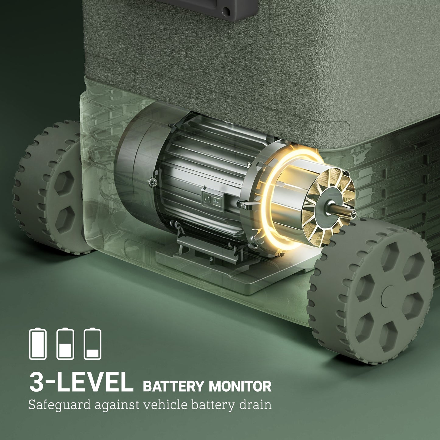 45L Camping Fridge Freezer Dual Zone Car Fridge, DC & AC, -20-20℃