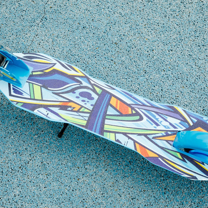 Kids Scooter, Foldable Kick Scooter with Adjustable Handlebar, 200mm Big Wheel, Rear Fender Brake, Gift for Ages 6-12 Years, Boys and Girls, Blue