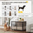 100cm Dog Crate Furniture Dog Cage End Table Indoor w/ Doors, Cushion