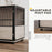 100cm Dog Crate Furniture Dog Cage End Table Indoor w/ Doors, Cushion