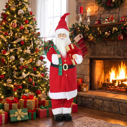 4ft Christmas Singing Dancing Santa Claus with Gift and Sack