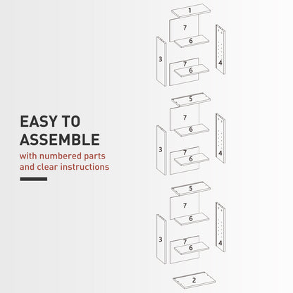 260 CD Storage Unit 120 DVD Storage Tower with 9 Compartments Black