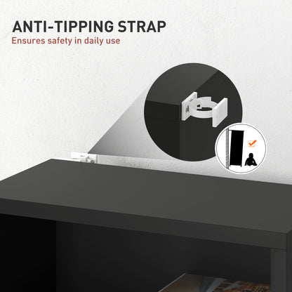 260 CD Storage Unit 120 DVD Storage Tower with 9 Compartments Black