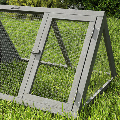 Rabbit Hutch, Wooden Guinea Pig Hutch with Run and Doors