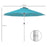 LED Patio Umbrella, Lighted Deck Umbrella with 4 Lighting Modes, Solar & USB Charging, Blue