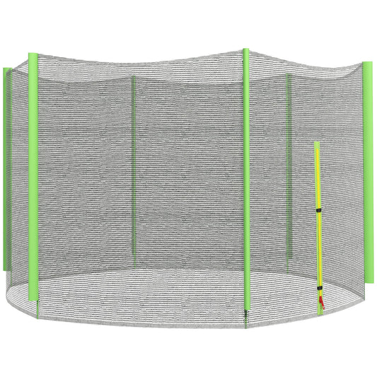 10ft Trampoline Net Replacement Safety Net with Zipped Door, Green
