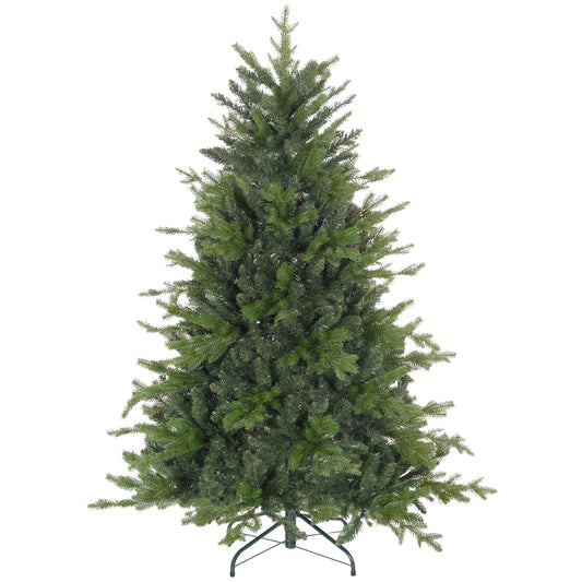 5 Ft Artificial Christmas Tree with Metal Base, Hinged Branches