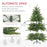 5 Ft Artificial Christmas Tree with Metal Base, Hinged Branches