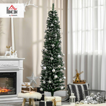 6FT Artificial Snow Dipped Christmas Tree Home Indoor Decoration Green
