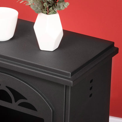 Free Standing Bio Ethanol Fireplace Heater with 0.9L Tank, Black