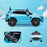 Aston Martin DBX Licensed 12V Kids Ride on Car, Battery Powered Kids Electric Car with Remote Control, 4 Suspension Wheels, LED Lights Music Horn, Slow Start, for Ages 3-6, Blue