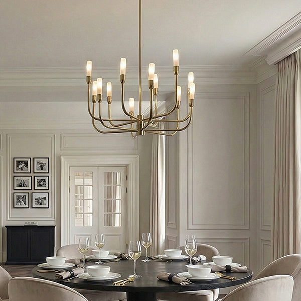 Gracia Twelve Light Pendant Brass