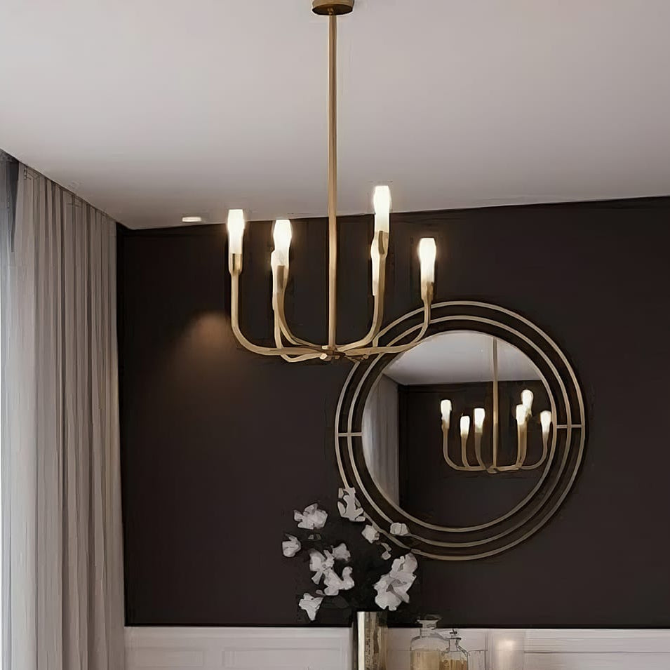 Gracia Six Light Pendant Brass