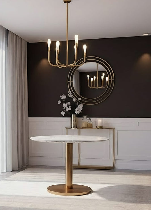 Gracia Six Light Pendant Brass