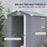 4 x 6ft Garden Shed with Foundation Kit,Outdoor Storage Tool House with Ventilation Slots & Lockable Door, Grey
