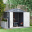 8 x 6ft Garden Shed with Foundation Kit Outdoor Storage Tool House with Ventilation Slots and Lockable Door, Grey