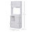 Kitchen Cupboard with Doors Cabinet Shelves Drawer Open Countertop Storage Cabinet for Living Room, Entrance, White