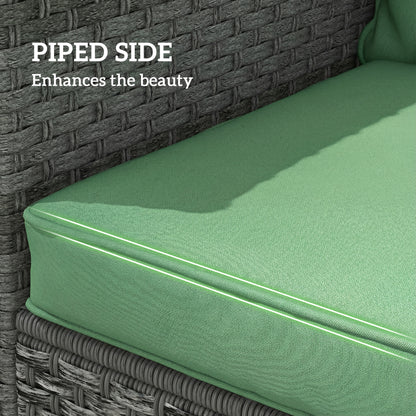 Garden Chair Cushion with Seat & Back Pad, CUSHION ONLY, Green