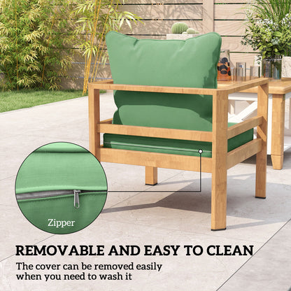 Garden Chair Cushion with Seat & Back Pad, CUSHION ONLY, Green