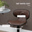 Adjustable Swivel Bar Stools Set of 2, Barstools with Footrest and Backrest, Steel Frame Gas Lift, for Kitchen Counter Dining Room, Brown