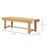 2-seater Outdoor Indoor Garden Wooden Bench Patio Loveseat Fir 110L x 38W x 35H cm Natural