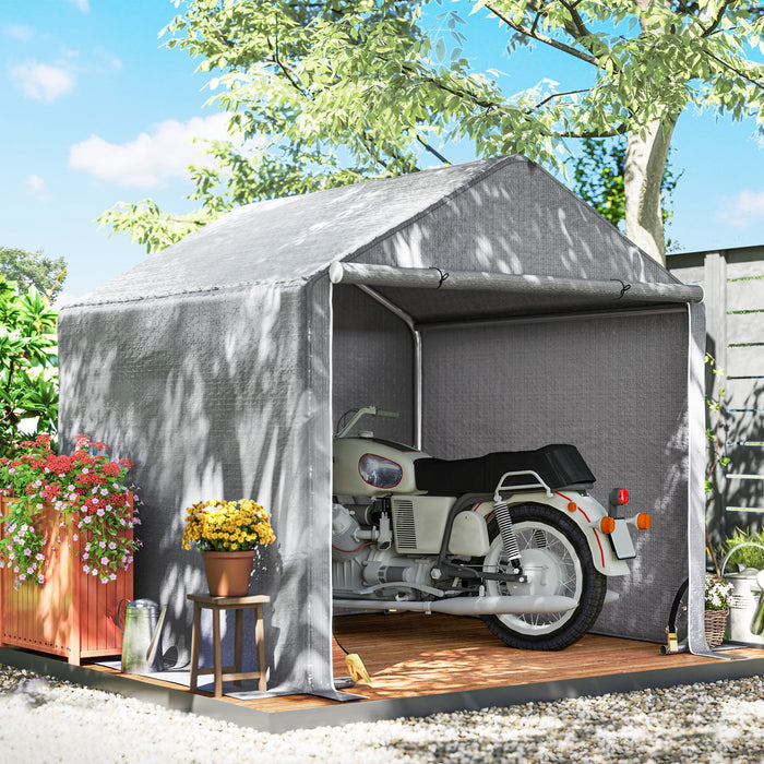 6.5' x 6.5' x 6.5' Temporary Garden Shed Storage Tent, Grey