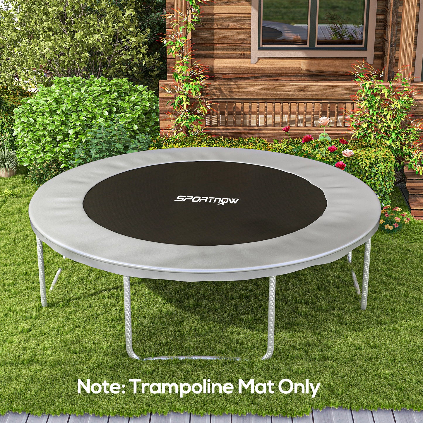 Trampoline Mat with 72 V-Hooks, for 12ft Trampoline, Green