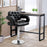 PU Leather Upholstered Swivel Bar Stool, Height Adjustable Barstool with Back, Armrest, Footrest for Kitchen