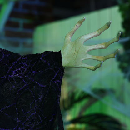 Hanging Witch Prop Life Size with Light Up Eyes, Talking Sound