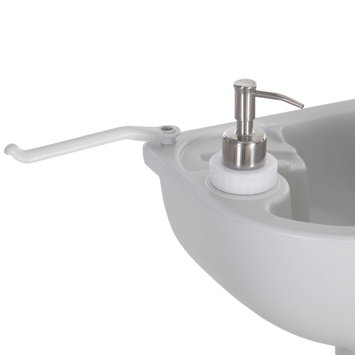 HDPE Outdoor Soap Dispending Sink w/ Towel Holder White