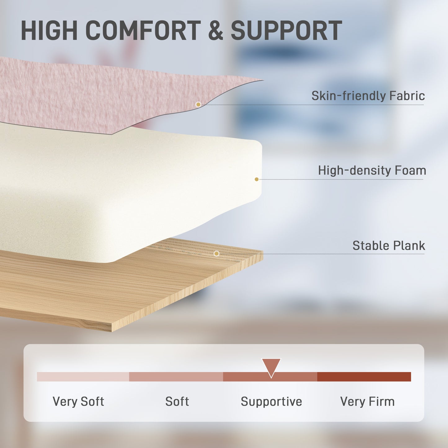 Swivel Office Chair, Vanity Desk Chair with Adjustable Height, Wheels