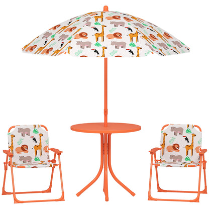 Children Table and Chair Set, Kids Patio Set with Umbrella
