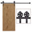 Modern Sliding Barn Door Closet Hardware Track Kit Track System Unit for Single Wooden Door 6FT/1830mm