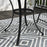 Cast Aluminium Bistro Table with Umbrella Hole, 85cm Round Garden Table, Patio Table for Balcony, Poolside, Black