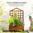 Wooden Garden Planters with Trellis for Vine Climbing Plants Brown