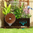 Wooden Garden Planters with Trellis for Vine Climbing Plants Brown